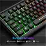 Rii Computer Keyboard, Wired USB Compact Keyboard with RGB Backlit,Silent Keystroke for Home Office,Working or Primer Gaming, Compatible with Laptop,PC,Windows,Mac