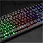 Rii Computer Keyboard, Wired USB Compact Keyboard with RGB Backlit,Silent Keystroke for Home Office,Working or Primer Gaming, Compatible with Laptop,PC,Windows,Mac