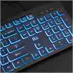 Rii Three Colors Backlit Keyboard and Mouse, Wired Keyboard and Mouse Combo, USB Keyboard and Mouse Set,Quiet Input Gaming Keyboard,Optical RGB Mouse for School,Office,Business...