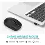 Rii Wireless Mouse, 2.4G Portable Computer Mice for PC, Laptop, Windows,Office Included Wireless USB dongle (Black)