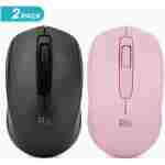 Rii Wireless Mouse, 2.4G Portable Computer Mice for PC, Laptop, Windows,Office Included Wireless USB dongle (Black)