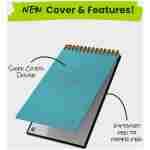 Rocketbook New Mini Reusable Smart Notepad, Pocket Size Notebook 3.5x5.5, Teal - Dotted Pages, App-Connected, Erasable, Ideal for On-The-Go List Taking & Quick Notes Anywhere