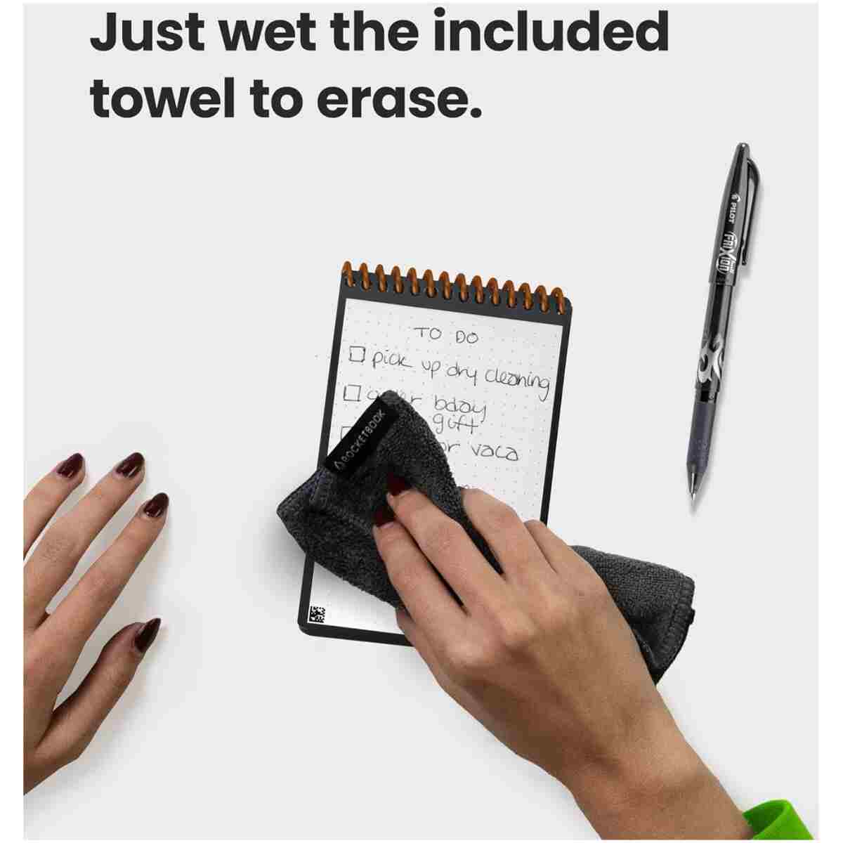 Rocketbook New Mini Reusable Smart Notepad, Pocket Size Notebook 3.5x5.5, Teal - Dotted Pages, App-Connected, Erasable, Ideal for On-The-Go List Taking & Quick Notes Anywhere