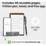 Rocketbook New Mini Reusable Smart Notepad, Pocket Size Notebook 3.5x5.5, Teal - Dotted Pages, App-Connected, Erasable, Ideal for On-The-Go List Taking & Quick Notes Anywhere