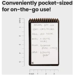Rocketbook New Mini Reusable Smart Notepad, Pocket Size Notebook 3.5x5.5, Teal - Dotted Pages, App-Connected, Erasable, Ideal for On-The-Go List Taking & Quick Notes Anywhere