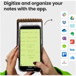 Rocketbook New Mini Reusable Smart Notepad, Pocket Size Notebook 3.5x5.5, Teal - Dotted Pages, App-Connected, Erasable, Ideal for On-The-Go List Taking & Quick Notes Anywhere