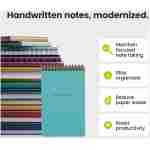 Rocketbook New Mini Reusable Smart Notepad, Pocket Size Notebook 3.5x5.5, Teal - Dotted Pages, App-Connected, Erasable, Ideal for On-The-Go List Taking & Quick Notes Anywhere