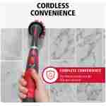 Rubbermaid Reveal Power Scrubber 18-Piece Kit, Cordless Electric Battery Powered Scrub Brush, Water Resistant, for Home/Kitchen/Bathroom/Grout/Tile/Shower/Tub