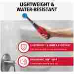 Rubbermaid Reveal Power Scrubber 18-Piece Kit, Cordless Electric Battery Powered Scrub Brush, Water Resistant, for Home/Kitchen/Bathroom/Grout/Tile/Shower/Tub