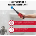 Rubbermaid Reveal Power Scrubber 18-Piece Kit, Cordless Electric Battery Powered Scrub Brush, Water Resistant, for Home/Kitchen/Bathroom/Grout/Tile/Shower/Tub