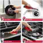 Rubbermaid Reveal Power Scrubber 18-Piece Kit, Cordless Electric Battery Powered Scrub Brush, Water Resistant, for Home/Kitchen/Bathroom/Grout/Tile/Shower/Tub