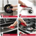 Rubbermaid Reveal Power Scrubber 18-Piece Kit, Cordless Electric Battery Powered Scrub Brush, Water Resistant, for Home/Kitchen/Bathroom/Grout/Tile/Shower/Tub