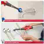 Rubbermaid Reveal Power Scrubber 18-Piece Kit, Cordless Electric Battery Powered Scrub Brush, Water Resistant, for Home/Kitchen/Bathroom/Grout/Tile/Shower/Tub