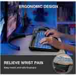 SABLUTE 大字体背光电脑键盘，有线发光 USB 键盘，带 7 色背光、腕托、手机支架，易于阅读和输入，适用于笔记本电脑、PC、Windows 和台式机