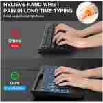 SABLUTE 大字体背光电脑键盘，有线发光 USB 键盘，带 7 色背光、腕托、手机支架，易于阅读和输入，适用于笔记本电脑、PC、Windows 和台式机