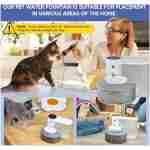 Saker Automatic Pet Water Fountain,2025 Upgraded Pet Water Fountain No Filter,Cat Water Dispenser Wireless Pour-Over,3L/106oz Ultra-Quiet Design,Pet Gravity Water Dispenser for Cat