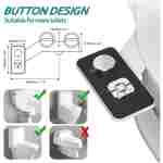 SAMODRA Bidet Attachment, Non-Electric Cold Water Bidet Toilet Seat Attachment with Pressure Controls, Retractable Self-Cleaning Dual Nozzles for Frontal & Rear Wash - Black