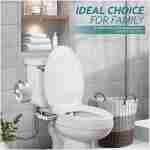 SAMODRA Bidet Attachment, Non-Electric Cold Water Bidet Toilet Seat Attachment with Pressure Controls, Retractable Self-Cleaning Dual Nozzles for Frontal & Rear Wash - Black