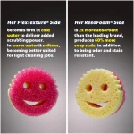 Scrub Daddy Scrub Mommy Sponges - Dish Scrubber + Non-Scratch Cleaning Sponges Kitchen, Bathroom + Multi-Surface Safe - Dual-Sided Dish Sponges for Scrubbing - Online Exclusive...
