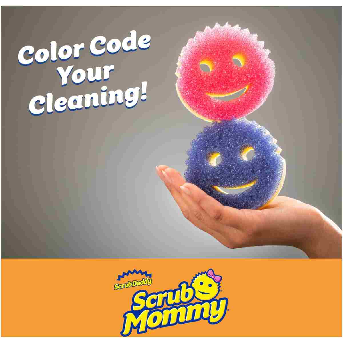 Scrub Daddy Scrub Mommy Sponges - Dish Scrubber + Non-Scratch Cleaning Sponges Kitchen, Bathroom + Multi-Surface Safe - Dual-Sided Dish Sponges for Scrubbing - Online Exclusive...