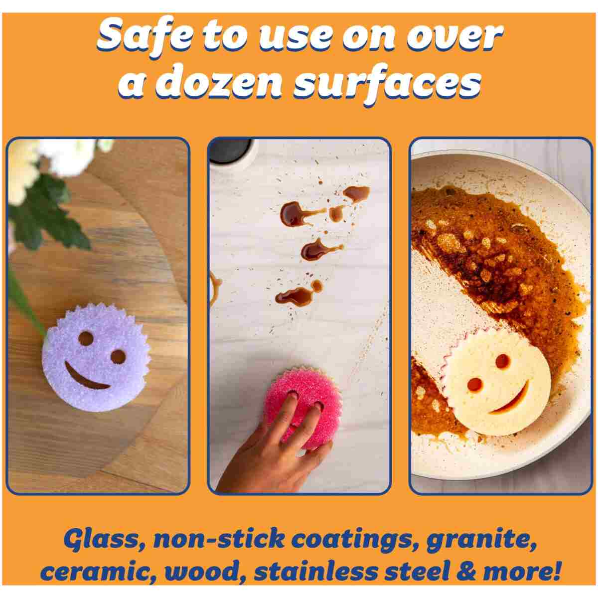 Scrub Daddy Scrub Mommy Sponges - Dish Scrubber + Non-Scratch Cleaning Sponges Kitchen, Bathroom + Multi-Surface Safe - Dual-Sided Dish Sponges for Scrubbing - Online Exclusive...