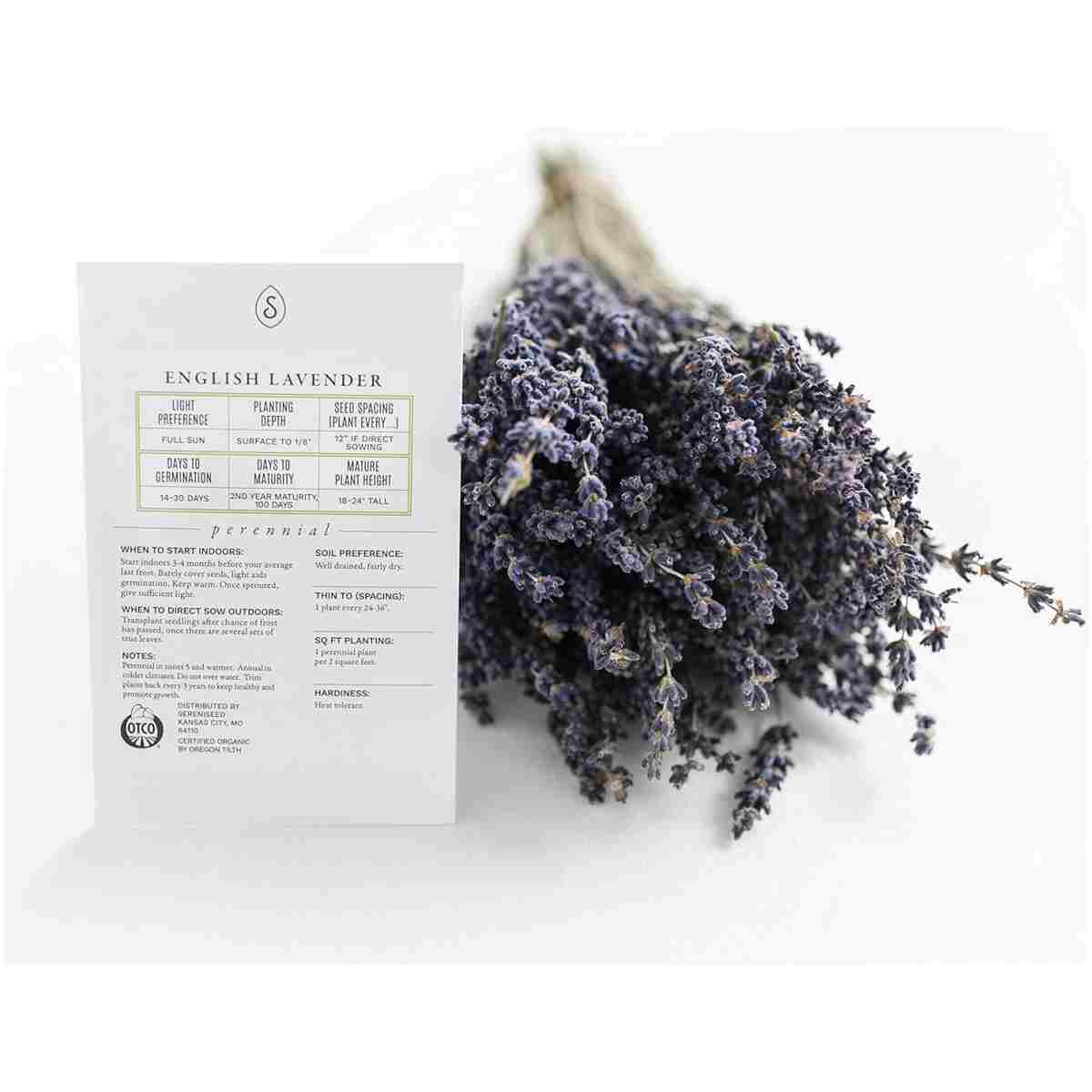 Sereniseed Certified Organic Herb Seeds (10-Pack) – Non GMO, Heirloom – Seed Starting Video - Basil, Cilantro, Oregano, Thyme, Parsley, Lavender, Chives, Sage, Dill Seeds for...