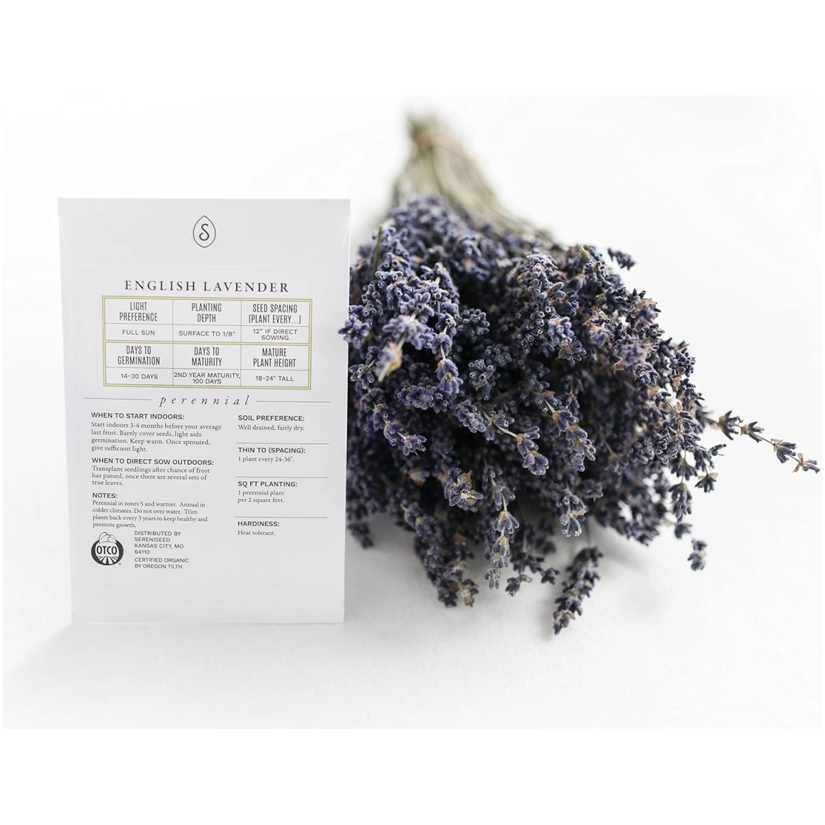 Sereniseed Certified Organic Herb Seeds (10-Pack) – Non GMO, Heirloom – Seed Starting Video - Basil, Cilantro, Oregano, Thyme, Parsley, Lavender, Chives, Sage, Dill Seeds for...