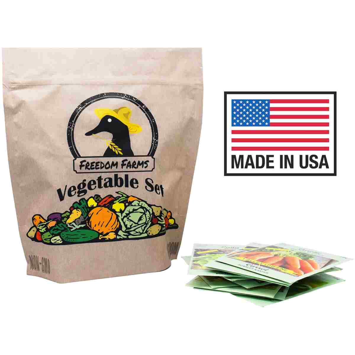 Set of 43 Assorted Vegetable & Herb Seed Packets - Over 10,000 Seeds! - Includes Mylar Storage Bag - Deluxe Garden Heirloom Seeds - 100% Non-GMO