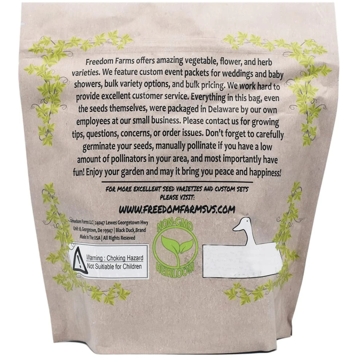 Set of 43 Assorted Vegetable & Herb Seed Packets - Over 10,000 Seeds! - Includes Mylar Storage Bag - Deluxe Garden Heirloom Seeds - 100% Non-GMO