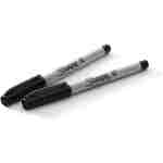 SHARPIE 37161PP Permanent Markers, Ultra Fine Point, Black, 2 Count