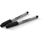 SHARPIE 37161PP Permanent Markers, Ultra Fine Point, Black, 2 Count