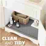 Silicone Under Sink Mat 34" x 22", Kitchen Essentials and Gadgets, Shelf Liner and Cabinet Protector, Home Organizers and Storage, Waterproof Bathroom Tray