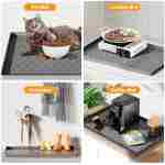 Silicone Under Sink Mat 34" x 22", Kitchen Essentials and Gadgets, Shelf Liner and Cabinet Protector, Home Organizers and Storage, Waterproof Bathroom Tray