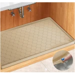 Silicone Under Sink Mat 34" x 22", Kitchen Essentials and Gadgets, Shelf Liner and Cabinet Protector, Home Organizers and Storage, Waterproof Bathroom Tray