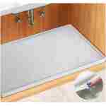 Silicone Under Sink Mat 34" x 22", Kitchen Essentials and Gadgets, Shelf Liner and Cabinet Protector, Home Organizers and Storage, Waterproof Bathroom Tray