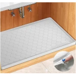 Silicone Under Sink Mat 34" x 22", Kitchen Essentials and Gadgets, Shelf Liner and Cabinet Protector, Home Organizers and Storage, Waterproof Bathroom Tray
