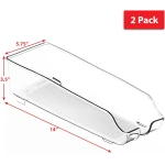 Simple Houseware Soda Can Organizer for Pantry / Refrigerator, Clear, Set of 2