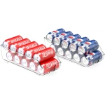 Simple Houseware Soda Can Organizer for Pantry / Refrigerator, Clear, Set of 2