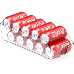 Simple Houseware Soda Can Organizer for Pantry / Refrigerator, Clear, Set of 2