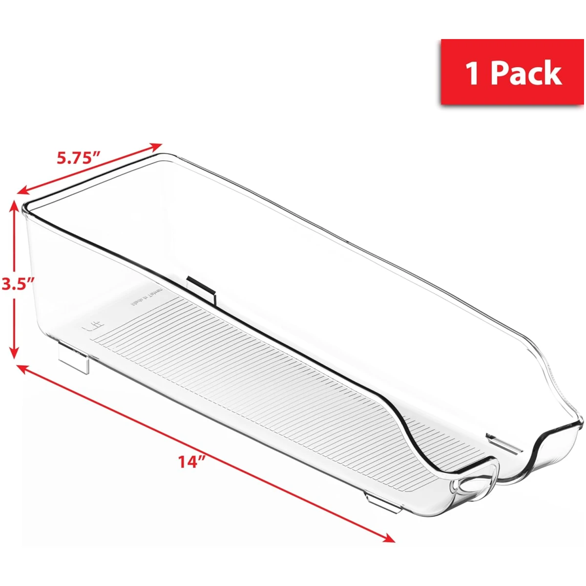 Simple Houseware Soda Can Organizer for Pantry / Refrigerator, Clear, Set of 2
