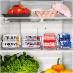 Simple Houseware Soda Can Organizer for Pantry / Refrigerator, Clear, Set of 2
