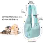 Skycase Pet Dog Sling Carrier, Soft Breathable Pouch for Dog and Cat, Mesh Dog Carrier with Storage Pocket and Key Chain, Puppy Essentials, for Outdoor, Travel
