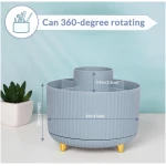 SKYDUE 360 Degree Rotating Desk Organizer, Dual-Purpose Pencil Pen Holder, Rotating Desk Pen Organizer with 5 Slots, Pencil Cup for Office, School, Home (Airy Blue)
