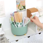 SKYDUE 360 Degree Rotating Desk Organizer, Dual-Purpose Pencil Pen Holder for Desktop, Rotating Desk Pen Organizer with 5 Slots, Pencil Cup for School, Home, Office Supplies...