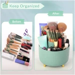 SKYDUE 360 Degree Rotating Desk Organizer, Dual-Purpose Pencil Pen Holder for Desktop, Rotating Desk Pen Organizer with 5 Slots, Pencil Cup for School, Home, Office Supplies...