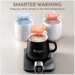 Smart Heated Coffee Mug Warmer & Mug Set - Heated Coffee Warmer with Auto Shut Off, 1°F Precise Temperature Control Coffee Warmer, Electric Mug Warmer for Desk, Birthday Gifts...