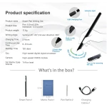 Smart Pen+Small Notepad, Digital Pen Real-time Sync for Digitizing, Storing, and Sharing Notes, Ideal Smart Pen for Note Taking, Drawing, Classroom, Offices, Compatible with...