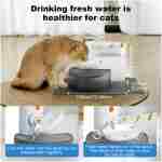 Smart Pet Water Fountain, 3L Large Automatic Cat Water Dispenser Wireless Dog Cat Water Fountain No Filter Ultra Silent Automatic Pet Water Dispenser for Cats and Dogs Always...