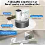 Smart Pet Water Fountain, 3L Large Automatic Cat Water Dispenser Wireless Dog Cat Water Fountain No Filter Ultra Silent Automatic Pet Water Dispenser for Cats and Dogs Always...