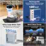 Smart Pet Water Fountain, 3L Large Automatic Cat Water Dispenser Wireless Dog Cat Water Fountain No Filter Ultra Silent Automatic Pet Water Dispenser for Cats and Dogs Always...